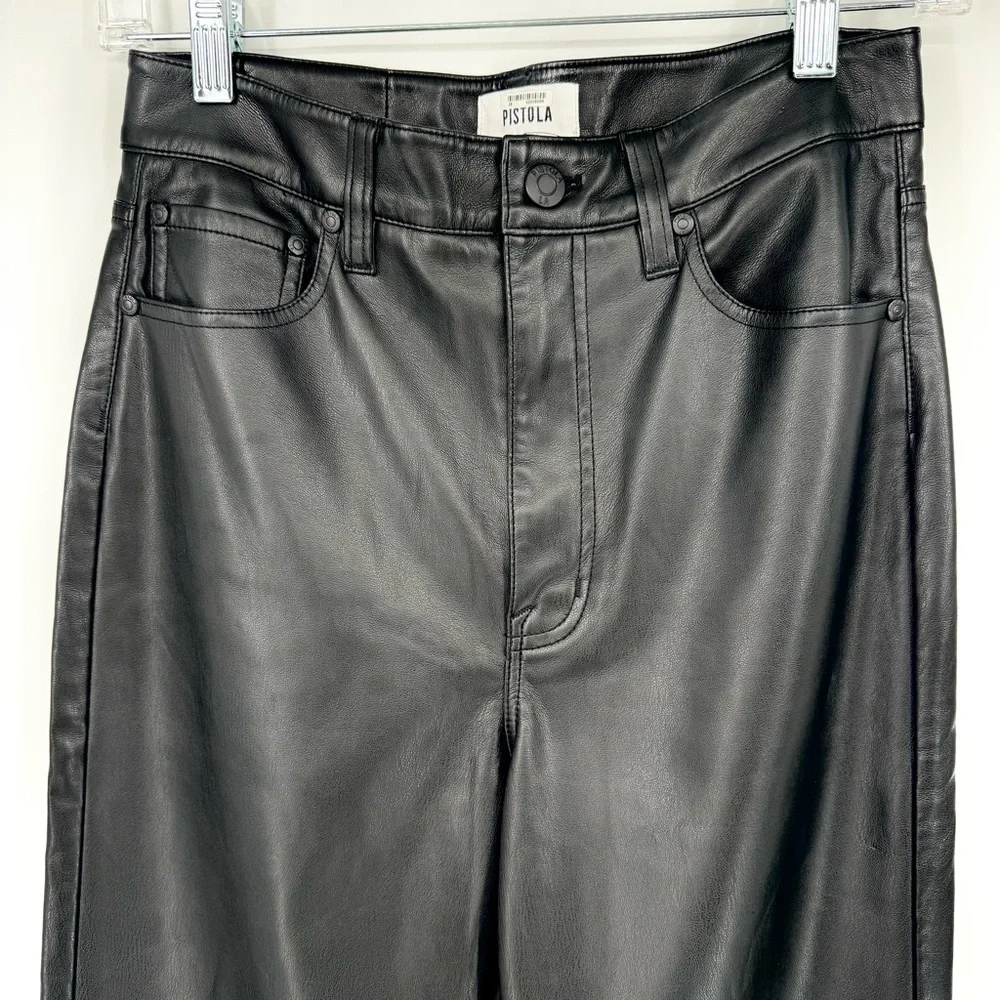 X REVOLVE PISTOLA Cassie Super High Straight Pant in Black Sz 26 $168 - Picture 5 of 11